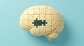 Brain Puzzle Missing Piece Mental Health Concept Royalty Free Stock Photo