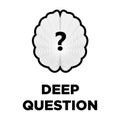 Brain question creative icon. Smart intelligence concept vector template Royalty Free Stock Photo