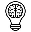Brain questions Isolated Vector Icon which can easily modify or edit Royalty Free Stock Photo