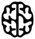 Brain Raster Icon Illustration Royalty Free Stock Photo