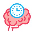 Brain reaction time icon vector outline illustration Royalty Free Stock Photo