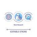 Brain research concept icon