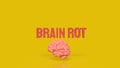 The Brain Rot for Technology concept 3d Rendering Royalty Free Stock Photo