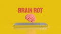 The Brain Rot for Technology concept 3d Rendering Royalty Free Stock Photo