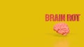 The Brain Rot for Technology concept 3d Rendering Royalty Free Stock Photo