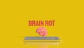 The Brain Rot for Technology concept 3d Rendering Royalty Free Stock Photo