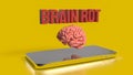 The Brain Rot for Technology concept 3d Rendering Royalty Free Stock Photo
