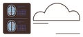 Brain Scan Data Storage on Cloud for AI Diagnosis and Medical Analytics Royalty Free Stock Photo