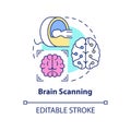 Brain scanning concept icon