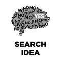 Brain search idea creative icon. Smart intelligence concept vector template