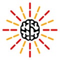 Brain Shine Raster Icon Illustration Royalty Free Stock Photo