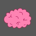 brain simple clip art useful for content creator for making videos health realted mental health related projects Royalty Free Stock Photo