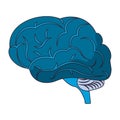 Brain size view icon cartoon Royalty Free Stock Photo