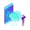 Brain Smartphone Sync Composition