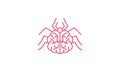 Brain with spider logo vector icon symbol design graphic illustration