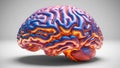 brain split into glowing fractals of neuron activity, showcasing diversity of thought processes and behavioral patterns