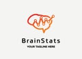 Brain stats logo design template