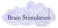 Brain Stimulation word cloud. Royalty Free Stock Photo