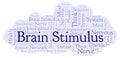 Brain Stimulus word cloud. Royalty Free Stock Photo