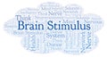 Brain Stimulus word cloud. Royalty Free Stock Photo
