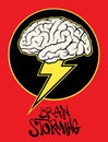 Brain storming sign vector illustration