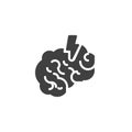 Brain, stroke vector icon