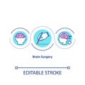 Brain surgery concept icon