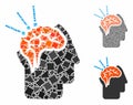 Brain surgery Mosaic Icon of Bumpy Elements