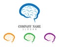 Brain symbol vector icon illustration Royalty Free Stock Photo