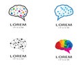 Brain symbol vector icon Royalty Free Stock Photo