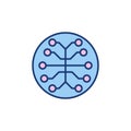 Brain Synapse vector Mind concept round colored icon