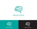 brain tech logo creative concept digital Royalty Free Stock Photo