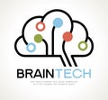 Brain tech Mind Data Logo Design