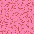 Brain texture. Brains bends background. Brains pink seamless ornament