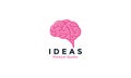 Brain think mind line abstract pink idea logo vector icon illustration design Royalty Free Stock Photo