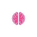 Brain top view. Vector icon template Royalty Free Stock Photo