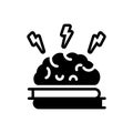 Black solid icon for Brain Training, neurology and concept Royalty Free Stock Photo