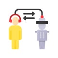 Brain transplant, Future technology flat design icon