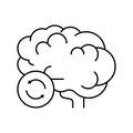 brain transplant line icon vector illustration