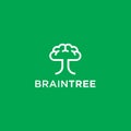 brain tree logo design vector illustration Royalty Free Stock Photo