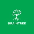 brain tree logo design vector illustration Royalty Free Stock Photo