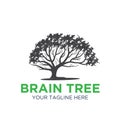 Brain tree logo designs Royalty Free Stock Photo