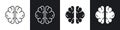 Brain vecor icon set Royalty Free Stock Photo