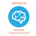 Brain vector icon eps 10. Simple isolated illustration Royalty Free Stock Photo