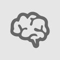 Brain vector icon eps 10. Simple isolated illustration Royalty Free Stock Photo