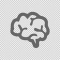 Brain vector icon eps 10. Simple isolated illustration Royalty Free Stock Photo