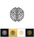 Brain vector icon Royalty Free Stock Photo