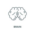 Brain vector line icon, linear concept, outline sign, symbol Royalty Free Stock Photo