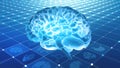 Brain. Virtual medicine, remote diagnostics. Brain research. Neurology and high technology