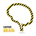 Brain Warning tape, danger tape